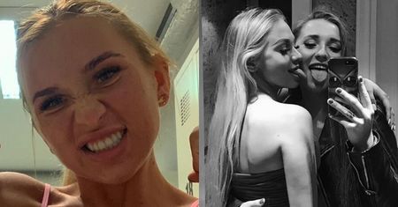 Wolna jak ptak Marta Linkiewicz w stroju Ewy relaksuje się z "psiapsi" nad basenem (FOTO)
