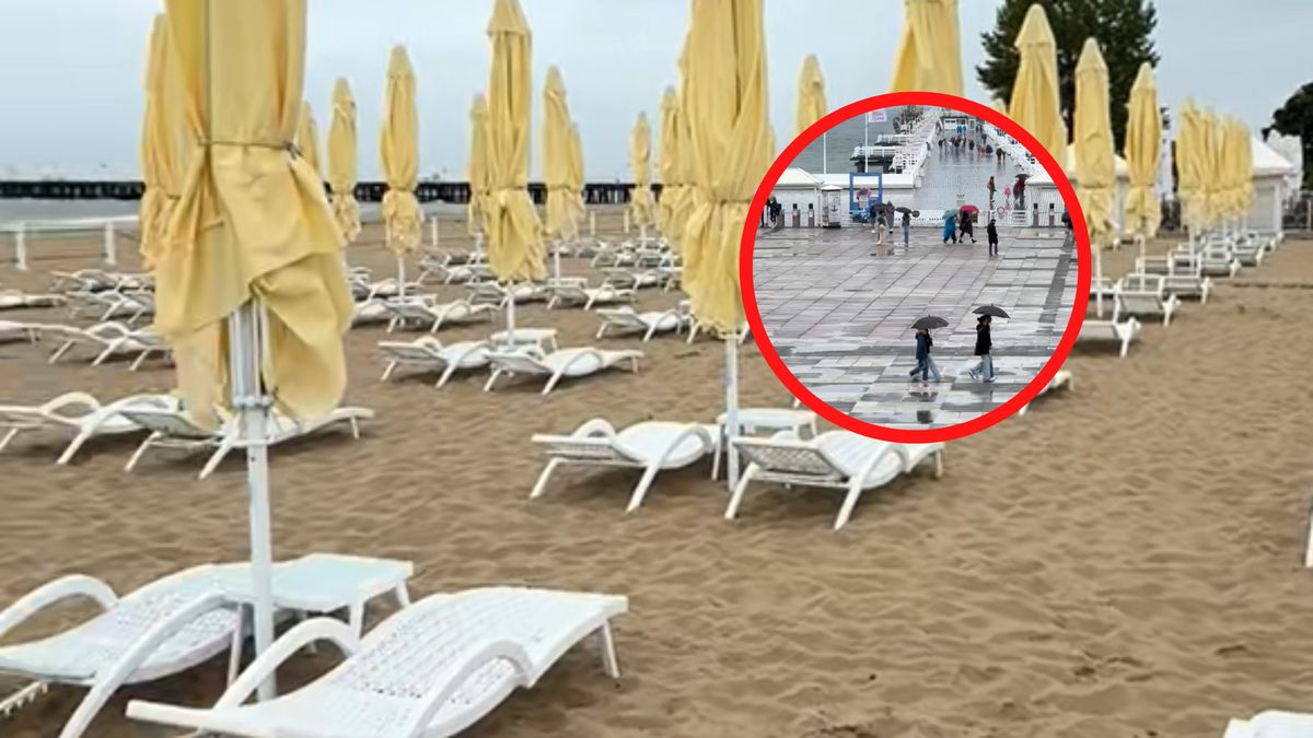 Pogoda w Sopocie zdecydowanie nie rozpieszcza.