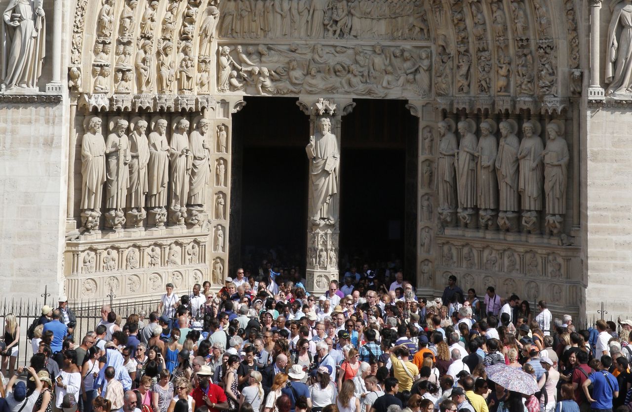 The cathedral has been attracting crowds of tourists for years.