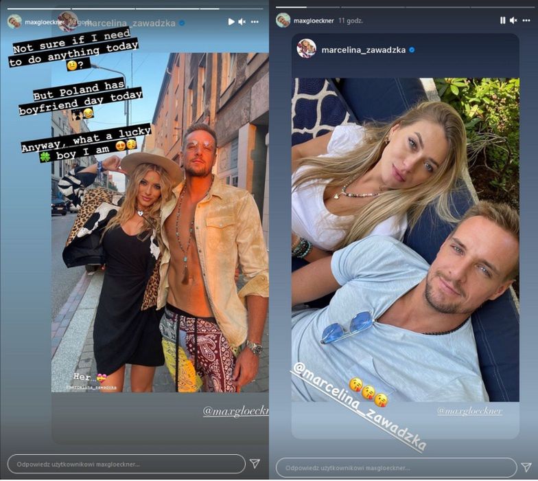 Marcelina Zawadzka debiutuje na Instagramie u boku partnera, Maxa Gloecknera