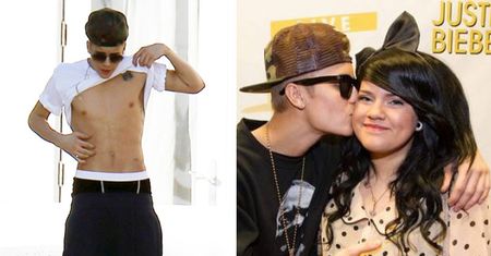 "Macho" Bieber: Pokazuje klatę i łapie fankę za cycek! (ZDJĘCIA)