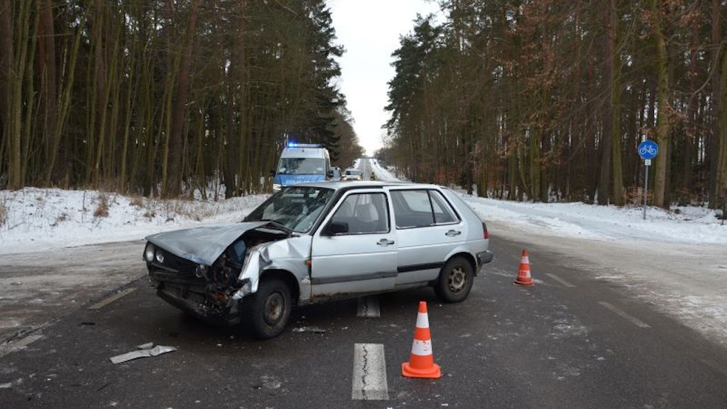 Wypadek volkswagena golfa