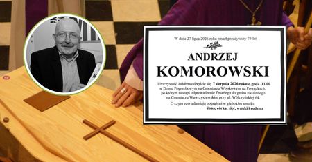Pogrzeb psychologa Andrzeja Komorowskiego. Był ekspertem telewizyjnym
