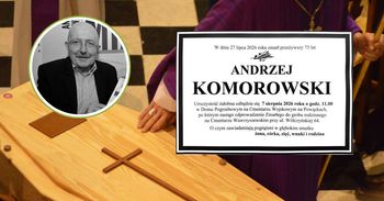 Pogrzeb psychologa Andrzeja Komorowskiego. Był ekspertem telewizyjnym