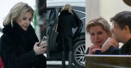 Joanna Racewicz wysiada na mróz z auta za ćwierć MILIONA złotych i mknie do restauracji na spotkanie z TAJEMNICZYM MĘŻCZYZNĄ (ZDJĘCIA)