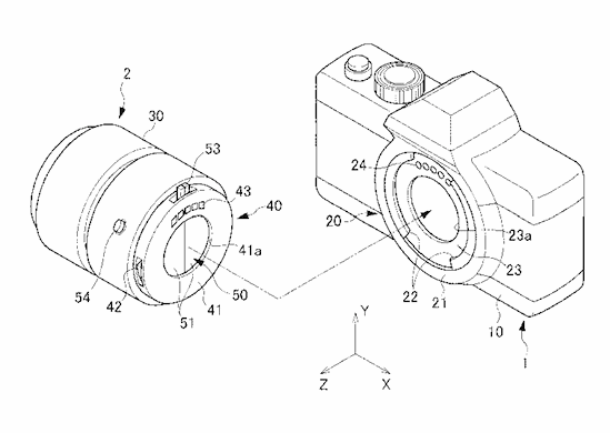 Oryginalny patent Nikona do aparatów typu EVIL