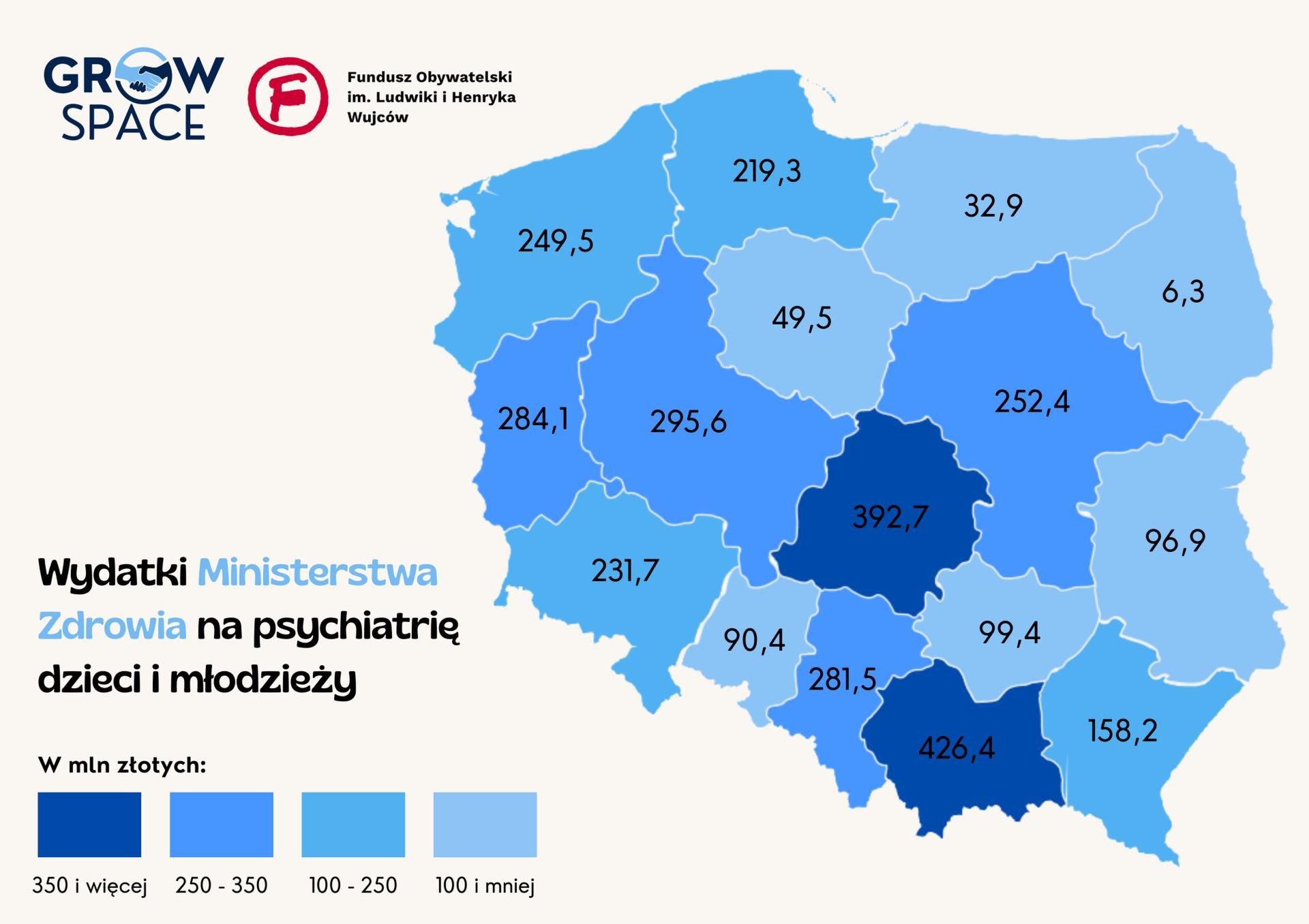 Wydatki Ministerstwa Zdrowia na psychiatrię dzieci i młodzieży