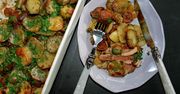 Pieczone ziemniaki z boczkiem i rydzami