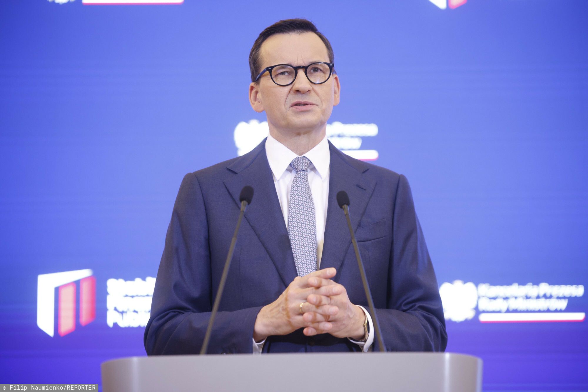 Konferencja premiera Mateusza Morawieckiego
25.10.2023 Warszawa Konferencja premiera Mateusza Morawieckiego fot. Filip Naumienko/REPORTER
n/z: Mateusz Morawiecki
Filip Naumienko/REPORTER