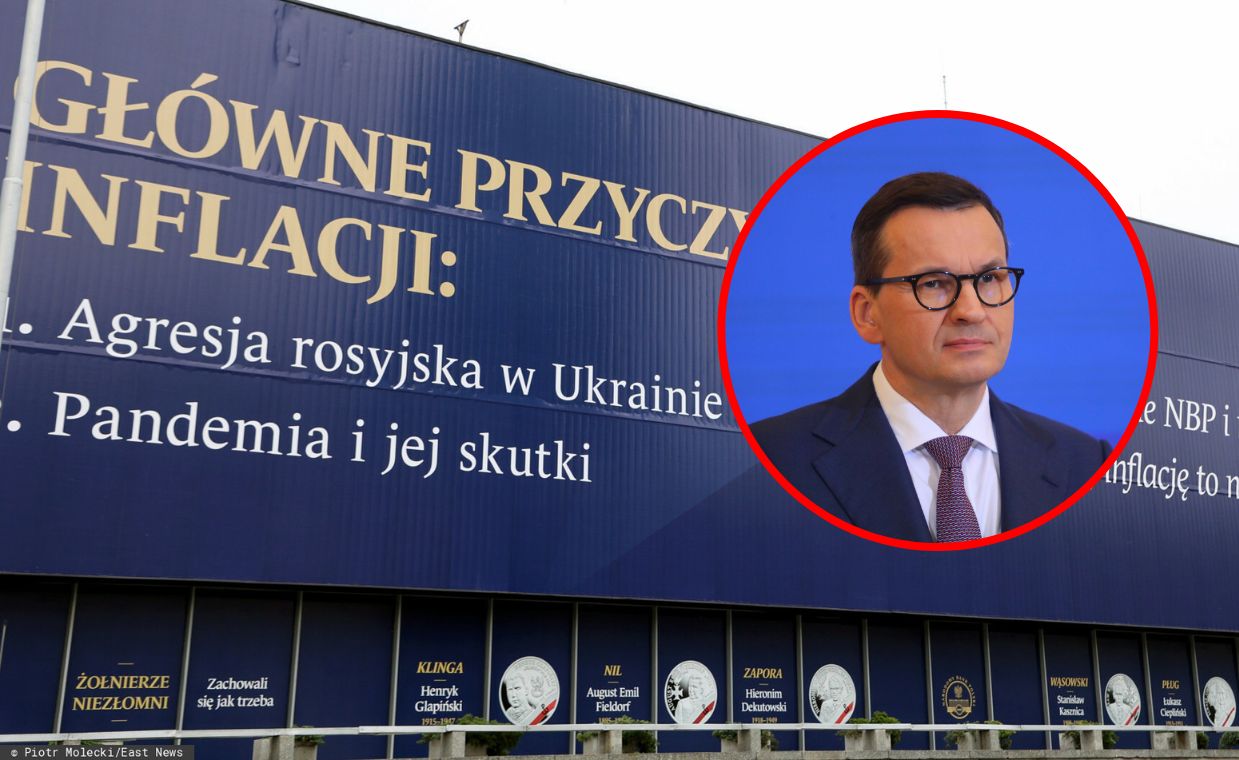 Kuriozalny baner NBP. Morawiecki zabrał głos