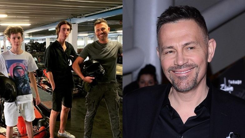 Krzysztof Ibisz zabrał synów na gokarty