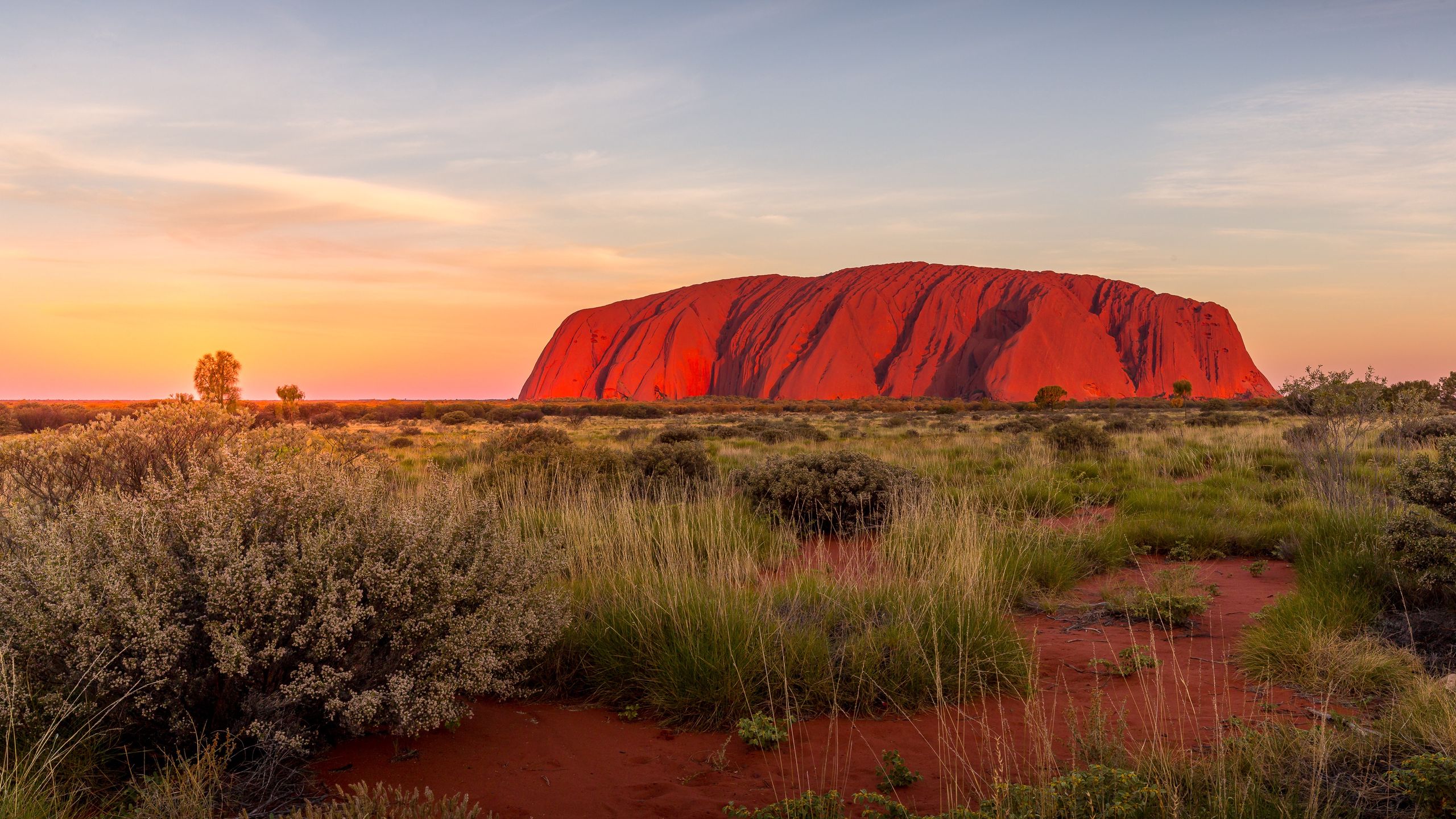 Uluru zachwyca szczególnie o zachodzie słońca