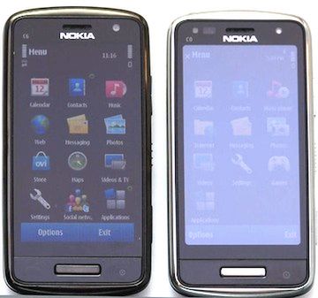 C6-01 z włączonym i wyłączonym ClearBlack Display (fot. Nokia)