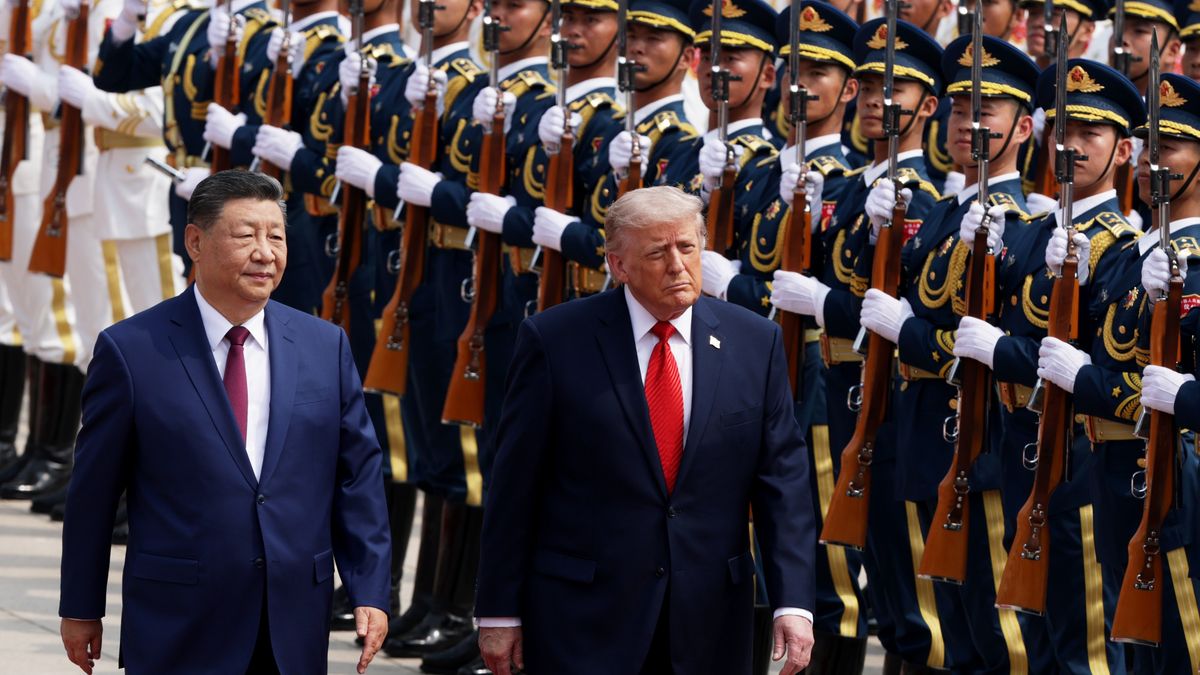 Xi Jinping i Donald Trump w Pekinie