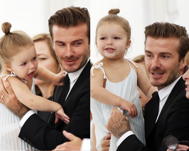 Beckham z córeczką na pokazie Victorii! (ZDJĘCIA)