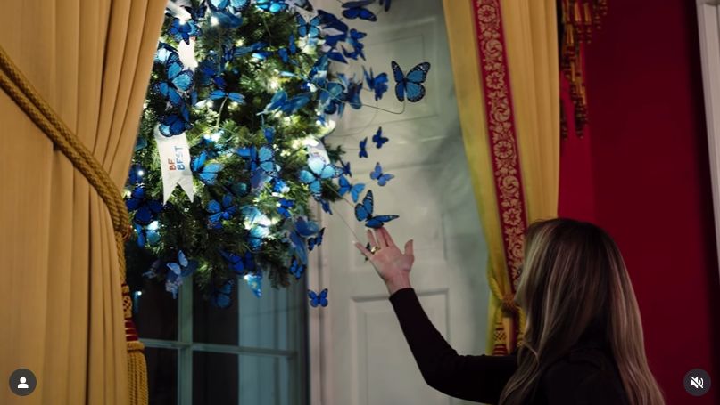 Melania Trump prezentuje świąteczne dekoracje