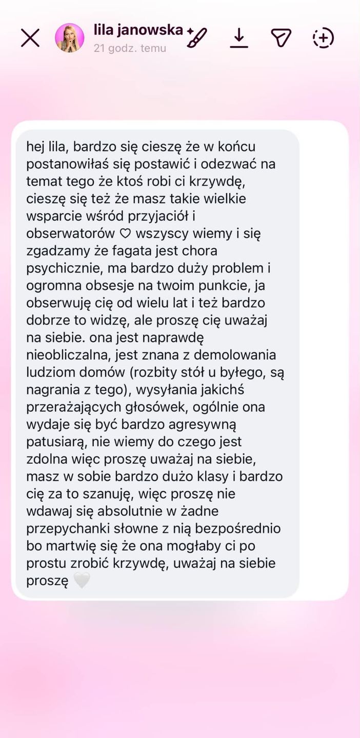 Lila Janowska na kanale nadawczym
