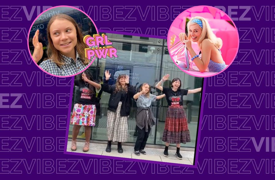Greta Thunberg protestuje tańcząc do "Barbie"