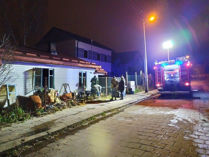 pożar domu szklana lublin