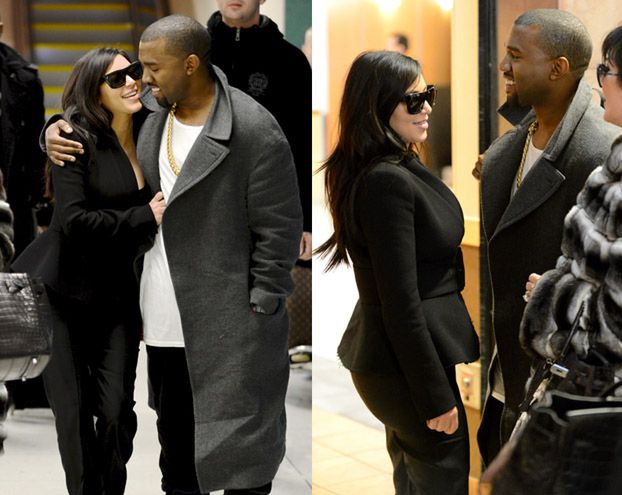 Uśmiechnięta Kim w ramionach Kanye! (FOTO)