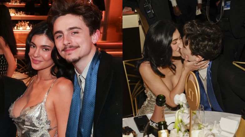 MIŁOŚĆ KWITNIE. Kylie Jenner i Timotheé Chalamet nie szczędzili sobie czułości na Złotych Globach