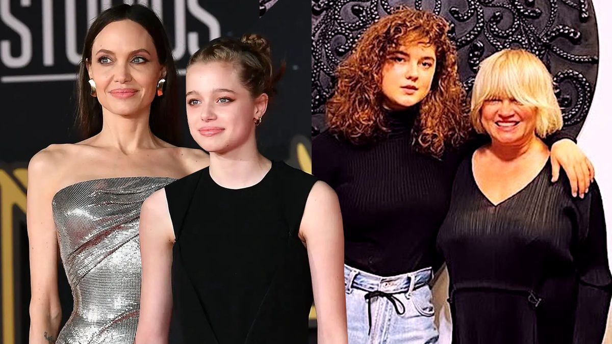 Angelina Jolie i Katarzyna Figura z córkami