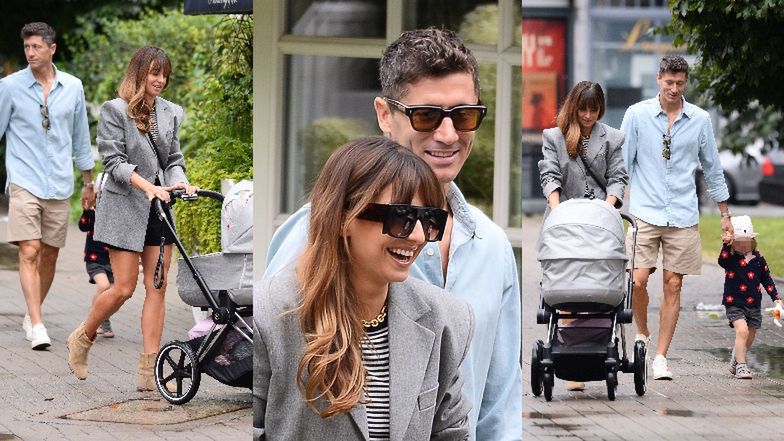 Anna i Robert Lewandowscy udają się na rodzinny obiad