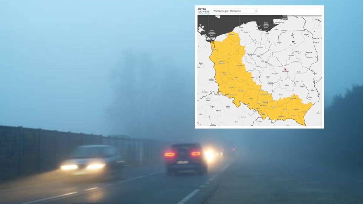 IMGW ostrzega. Gęsta mgła i marznąca mżawka