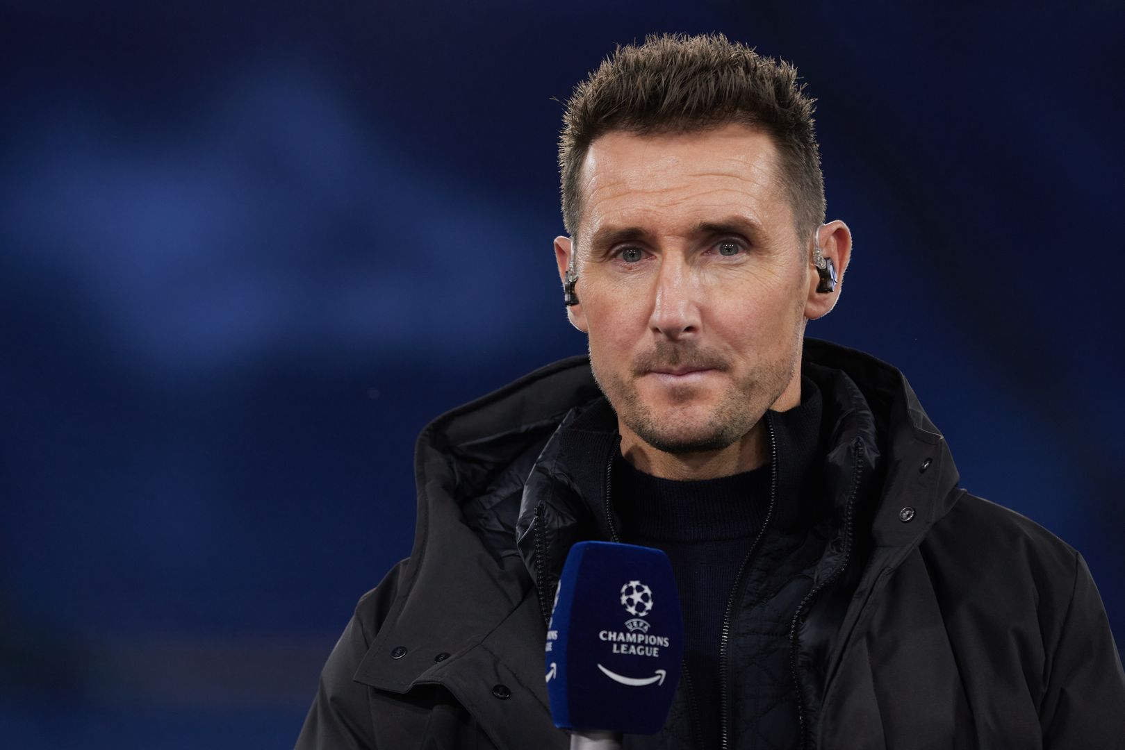 ROME, ITALY - FEBRUARY 14: Miroslav Klose looks on ahead ofthe UEFA Champions League 2023/24 round of 16 first leg match between SS Lazio and FC Bayern München at Stadio Olimpico on February 14, 2024 in Rome, Italy. (Photo by Francesco Scaccianoce - UEFA/UEFA via Getty Images)