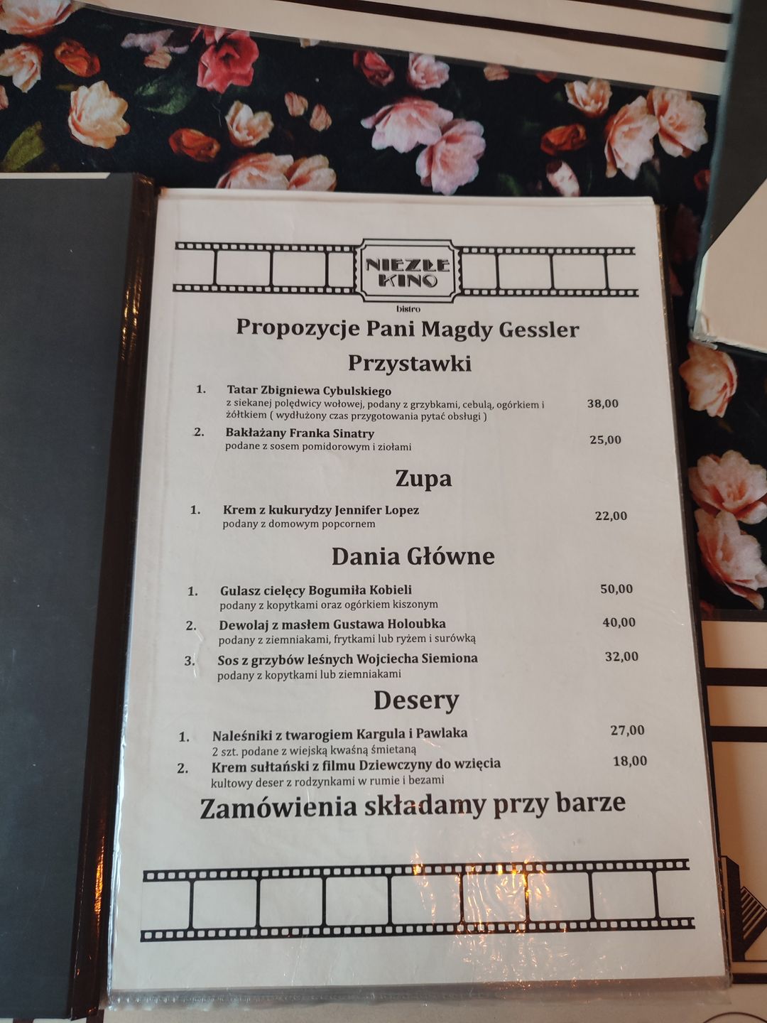 Menu stworzone przez Magdę Gessler