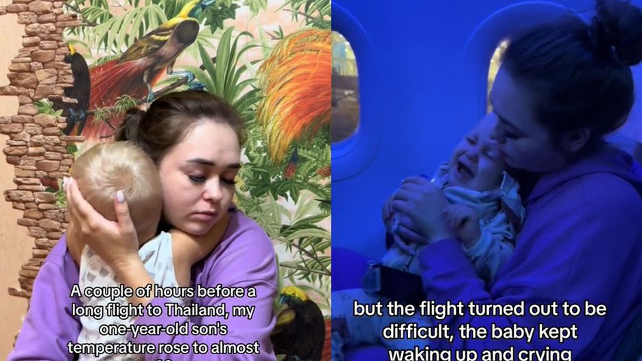 Matka pokazała podróż z gorączkującym dzieckiem