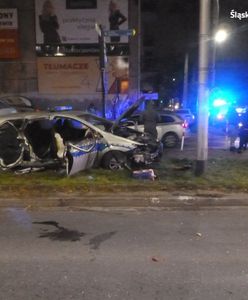 Śląsk. Wypadek w Częstochowie. Staranował radiowóz i uciekł. Policjanci w szpitalu