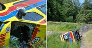Wypadek karetki w Wierchomli Wielkiej. Dwóch ratowników w szpitalu