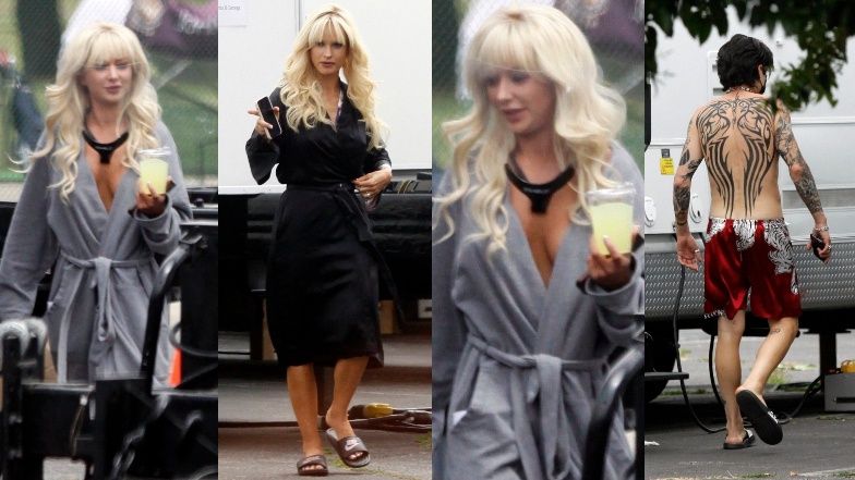 Lily James i jej dublerka w scenach erotycznych na planie nowego serialu o Pameli Anderson i Tommym Lee