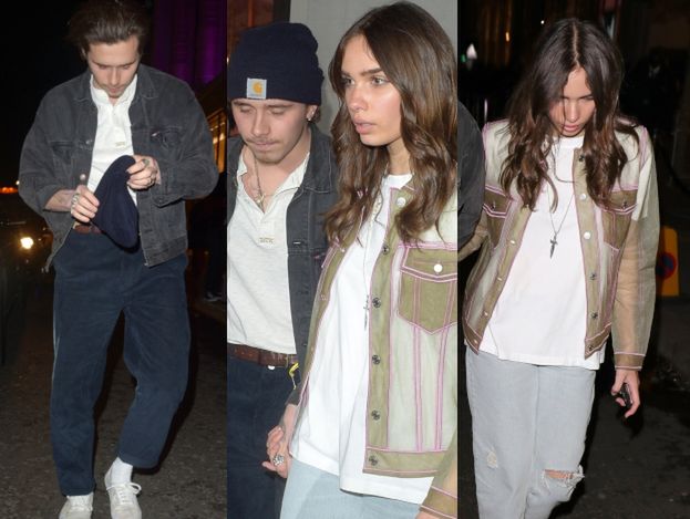 Zmizerniały Brooklyn Beckham z sympatią wymykają się z imprezy