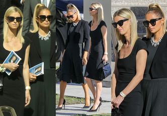 Smutne Paris i Nicky Hilton na pogrzebie dziadka (ZDJĘCIA)