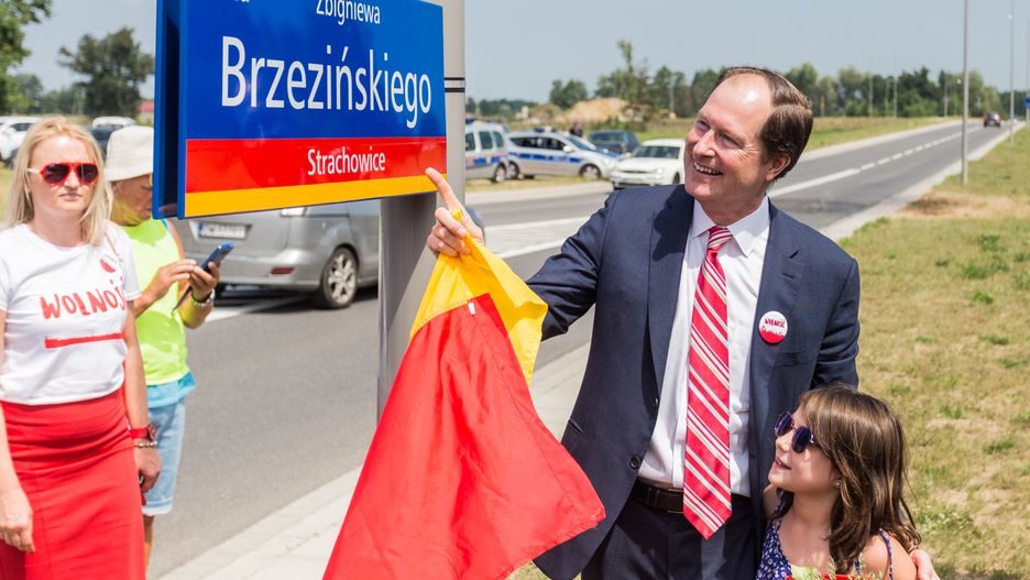 Mark Brzezinski podczas nadania nazwy ulicy imienia prof. Zbigniewa Brzezińskiego we Wrocławiu w 2018r.