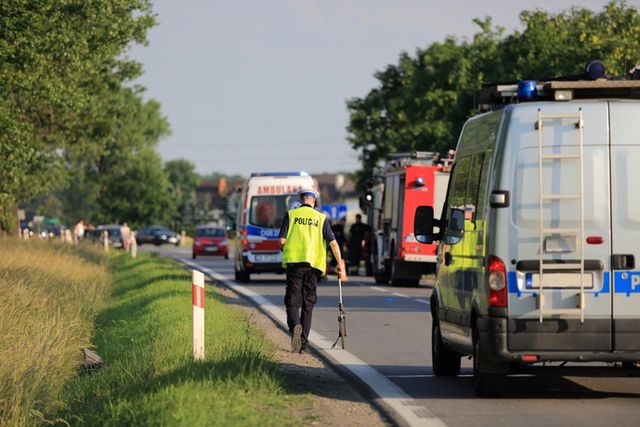 Wypadek z udziałem motocyklisty