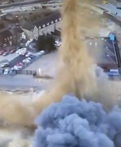 Kłęby dymu w Wielkiej Brytanii. Eksplozja bomby