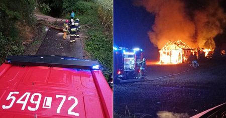 Skutki burzy w województwie lubelskim. Strażacy wyjeżdżali ponad 400 razy do połamanych drzew, zerwanych dachów i pożarów