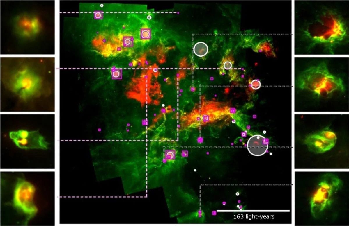 Mysterious cosmic structures.