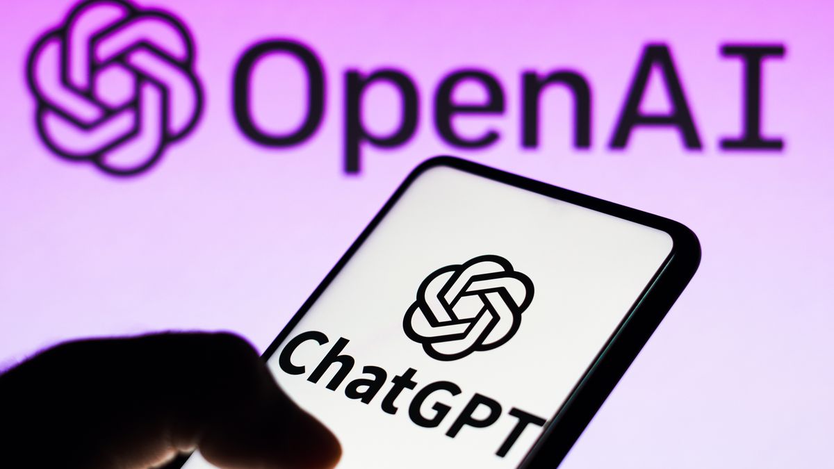 BRAZIL - 2023/04/05: In this photo illustration, the ChatGPT logo is seen displayed on a smartphone and the OpenAI company logo on background. (Photo Illustration by Rafael Henrique/SOPA Images/LightRocket via Getty Images)