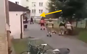 Wideo z interwencji policji w Sanoku. Słychać osiem strzałów