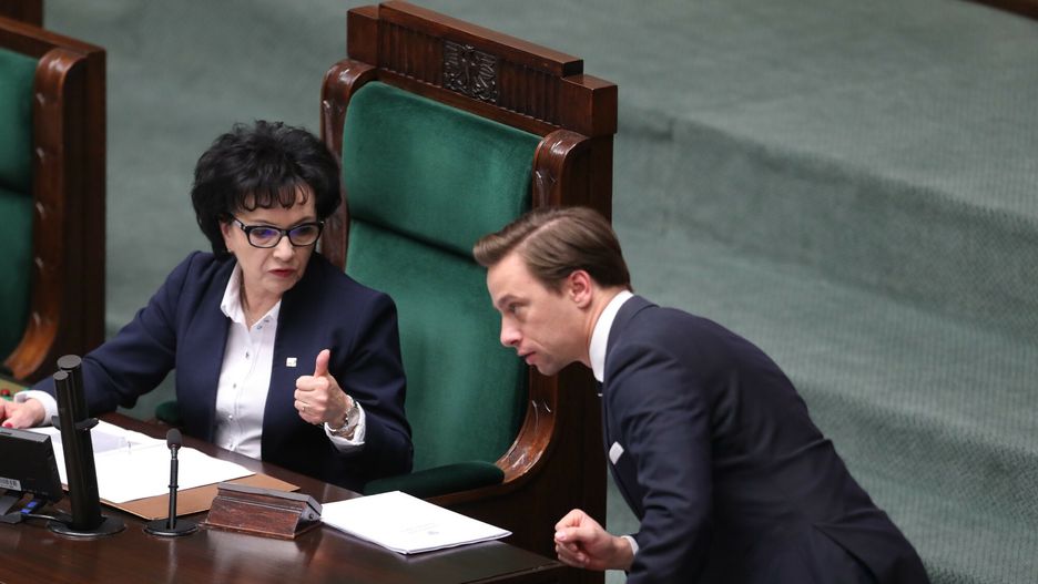 Elżbieta Witek i Krzysztof Bosak