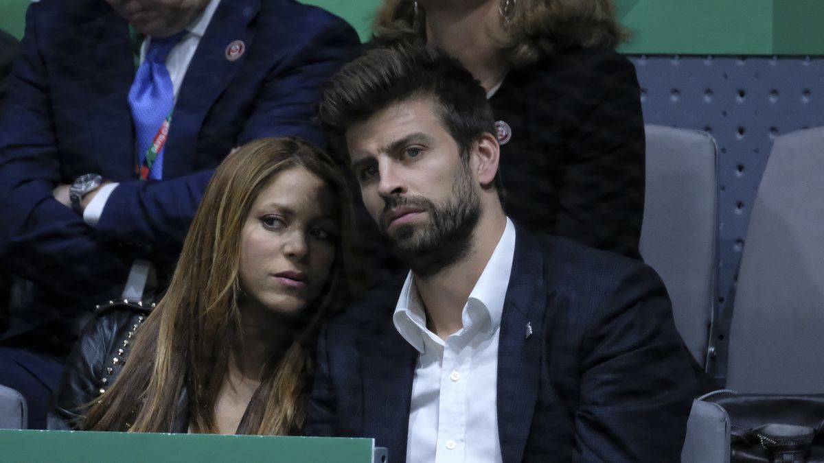 Musician Shakira and football player Gerrard Pique watch the 2019 Davis Cup final match between Rafael Nadal of Spain and Denis Shapovalov of Canada at La Caja Magica on November 24, 2019 in Madrid, Spain.. (Photo by Oscar Gonzalez/NurPhoto via Getty Images)