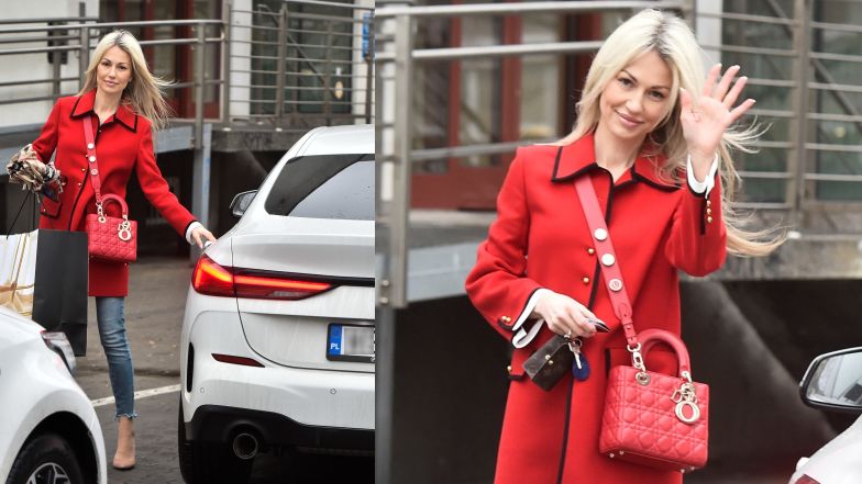 Magdalena Ogórek z torebką za 15 tysięcy złotych