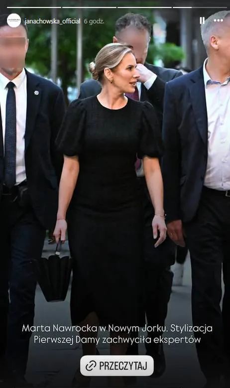 Nawrocka w kreacji Janachowskiej