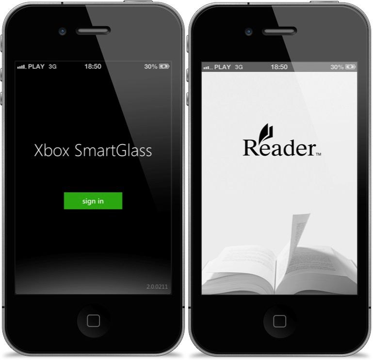 Xbox SmartGlass i Sony Reader w AppStore