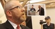 Grzegorz Braun rozbił mikrofon i przerwał wykład o Holokauście