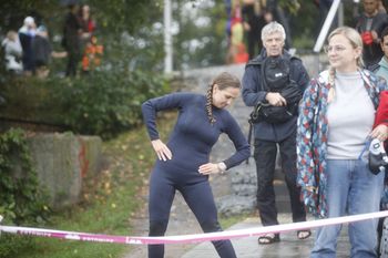 Katowice: Silesiaman Triathlon w ulewnym deszczu